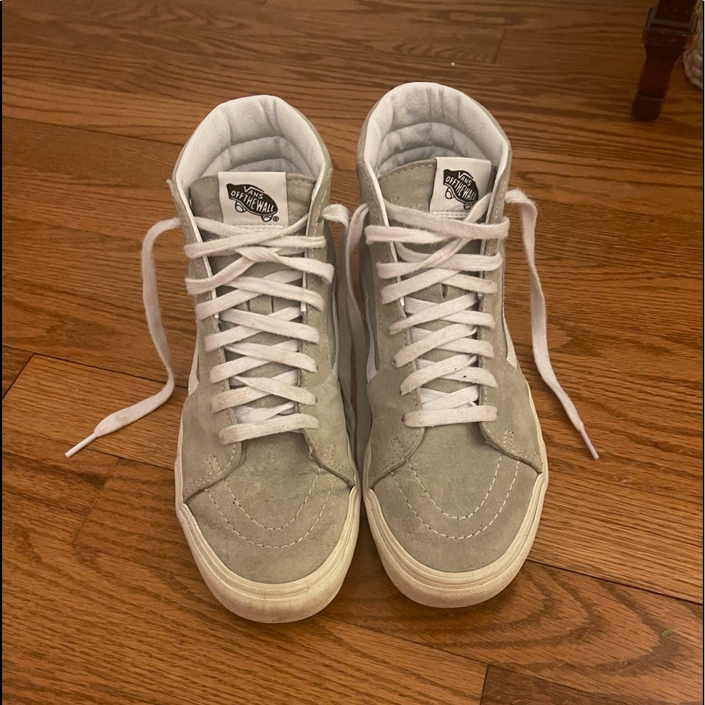 Wemons size 8.5, in green vans high tops!! (Worn) OPEN TO OFFERS!!